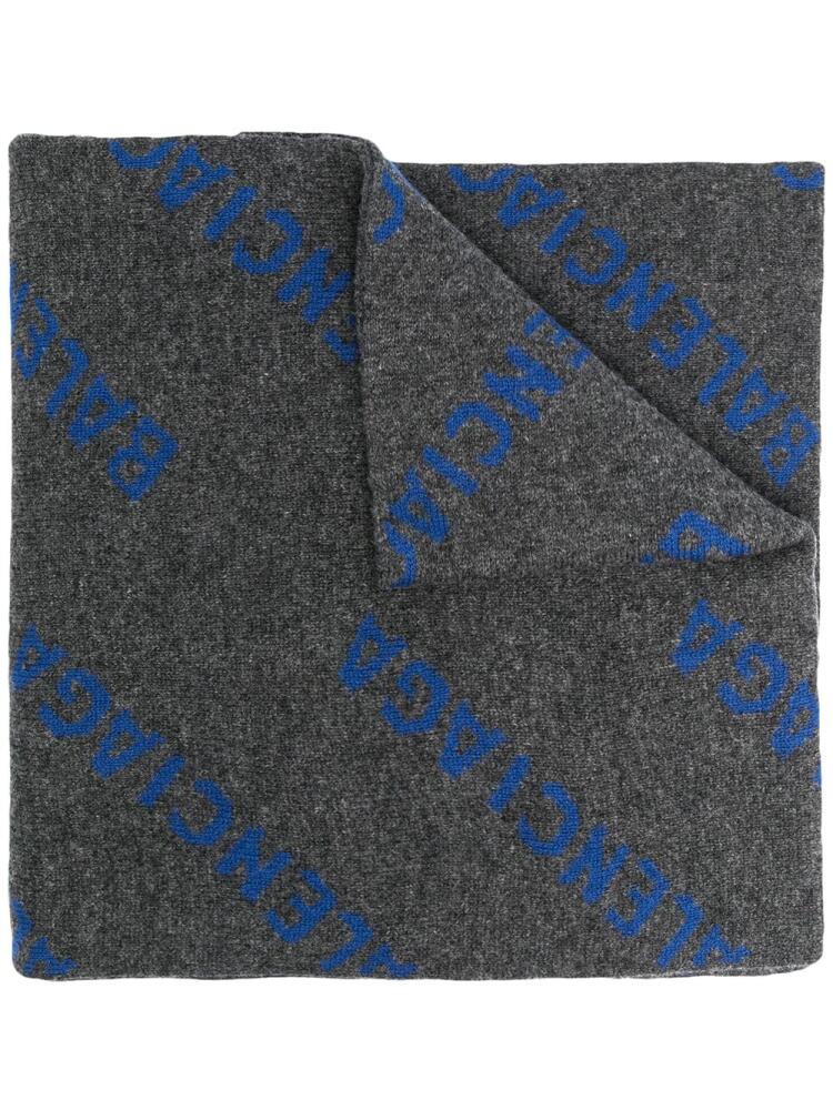 Balenciaga Allover Logo scarf - Grey Cover