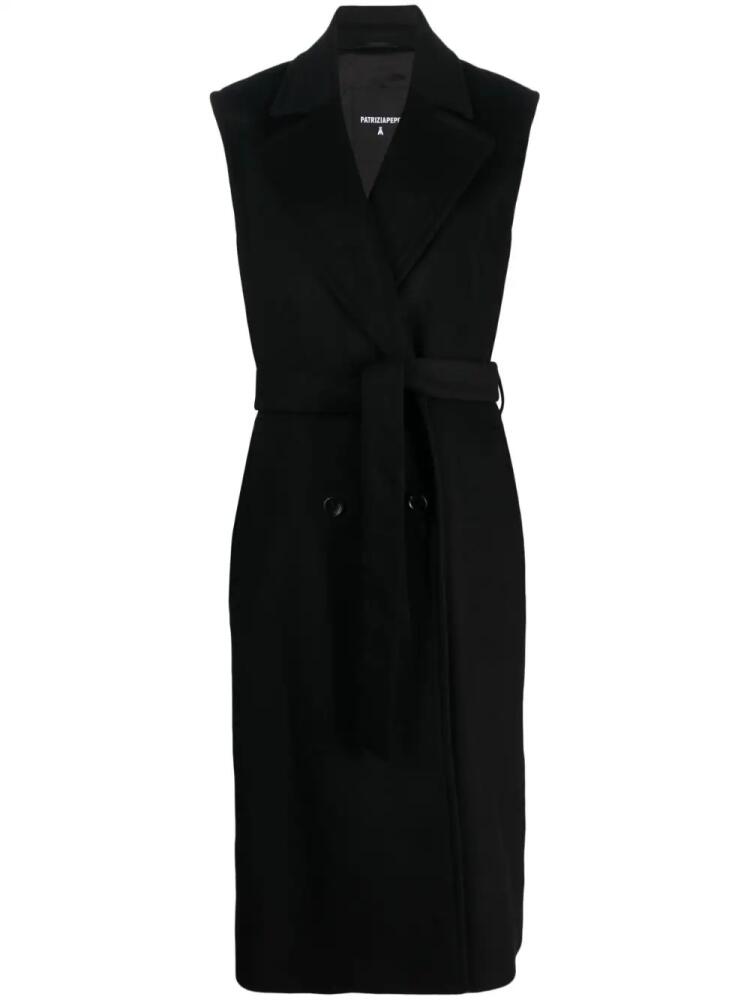 Patrizia Pepe double-breasted sleeveless coat - Black Cover