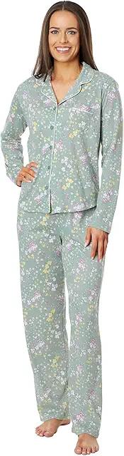 Karen Neuburger Gramercy Park Long Sleeve Girlfriend PJ Set (Breezy Blossom) Women's Pajama Sets Cover