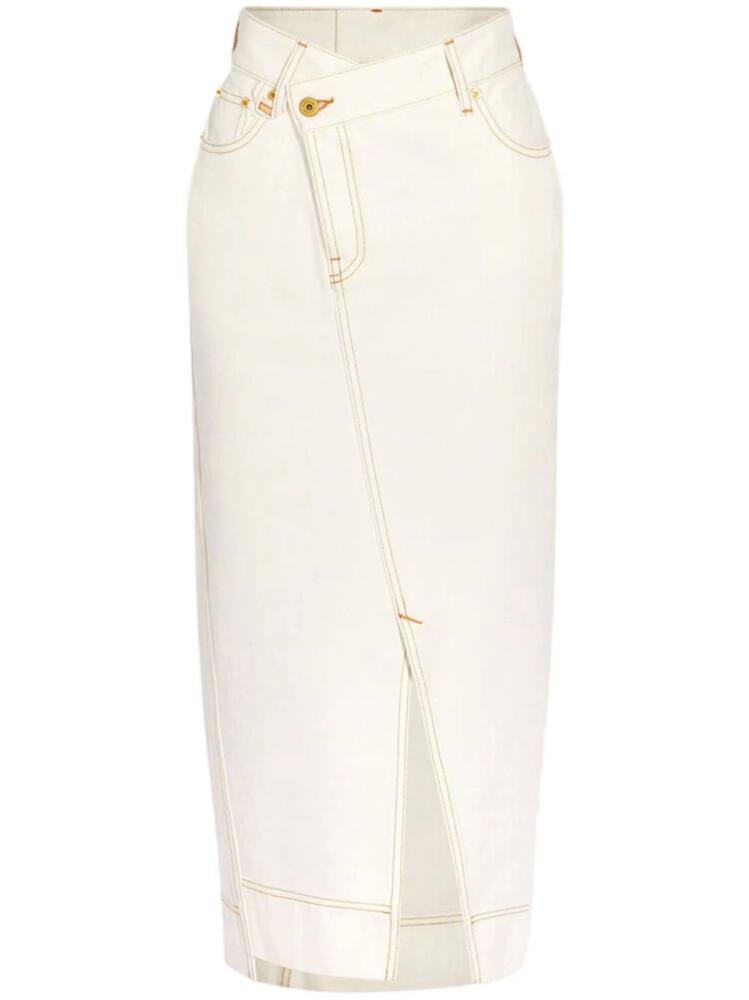 Jacquemus La jupe de-Nîmes midi skirt - Neutrals Cover