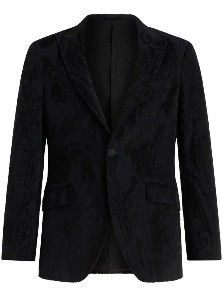 ETRO pattern jacquard buttoned jacket - Black Cover