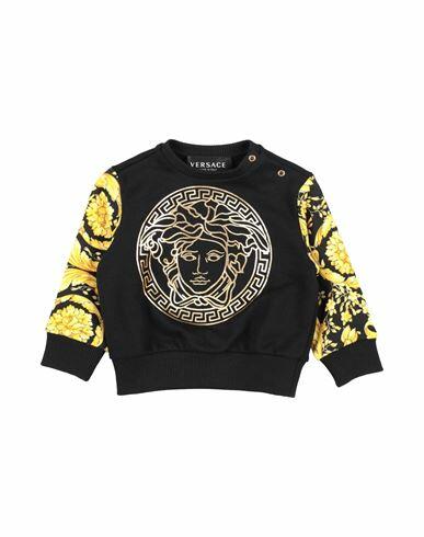 Versace Young Newborn Sweatshirt Black Cotton, Elastane Cover