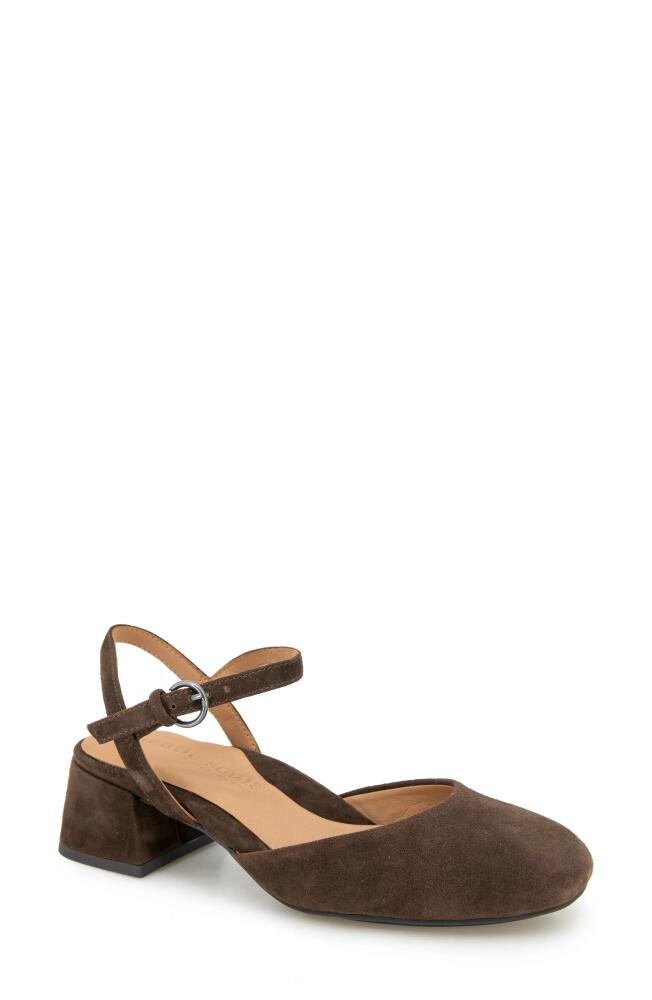 GENTLE SOULS BY KENNETH COLE Lucinda Ankle Strap Pump in Chocolate Suede Cover