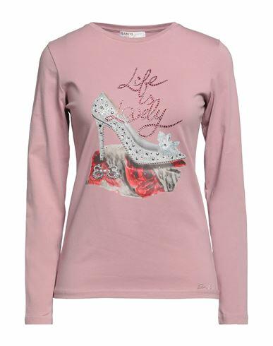 Ean 13 Woman T-shirt Pastel pink Cotton, Elastane Cover