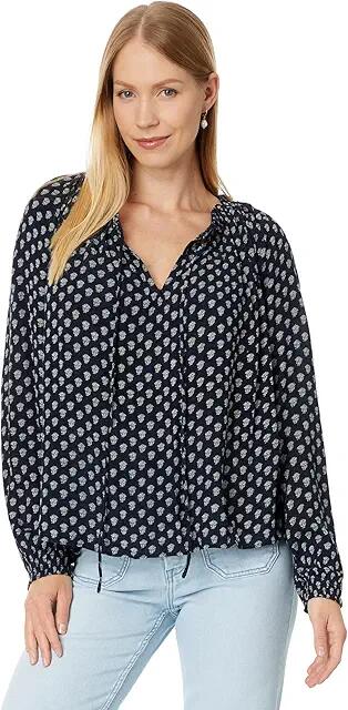 Faherty Emery Blouse (Lotus Floral Print) Women's Clothing Cover