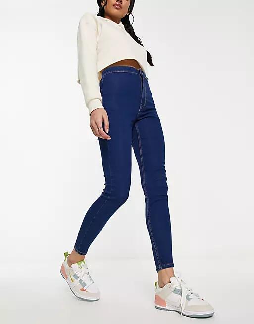 Bershka jeggings in blue Cover