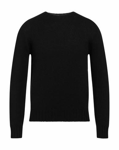 Aragona Man Sweater Black Wool, Cashmere Cover