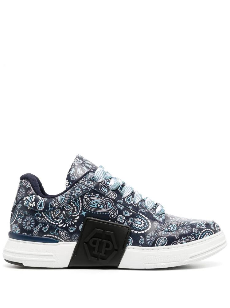 Philipp Plein Super Street paisley-print sneakers - Blue Cover