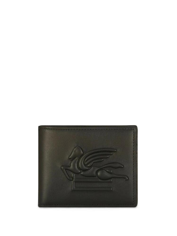 ETRO Pegaso motif-embossed leather wallet - Black Cover