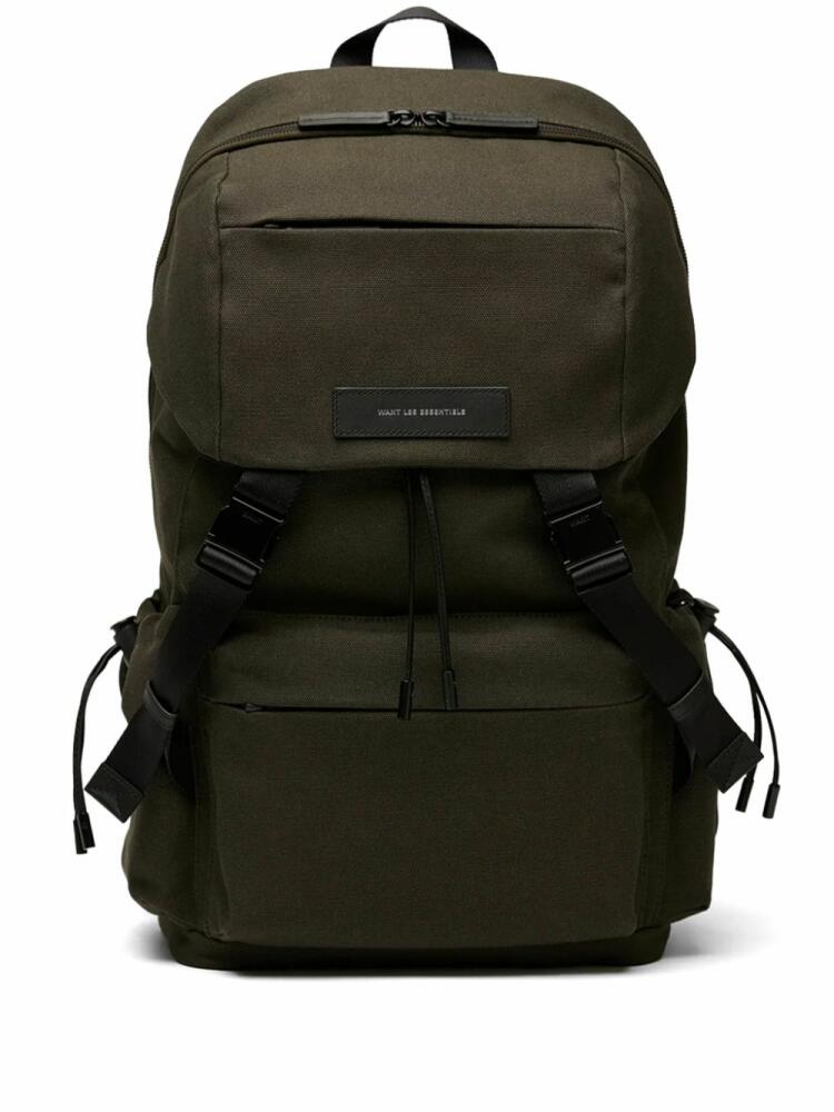 WANT Les Essentiels Bishop cotton canvas backpack - Green Cover