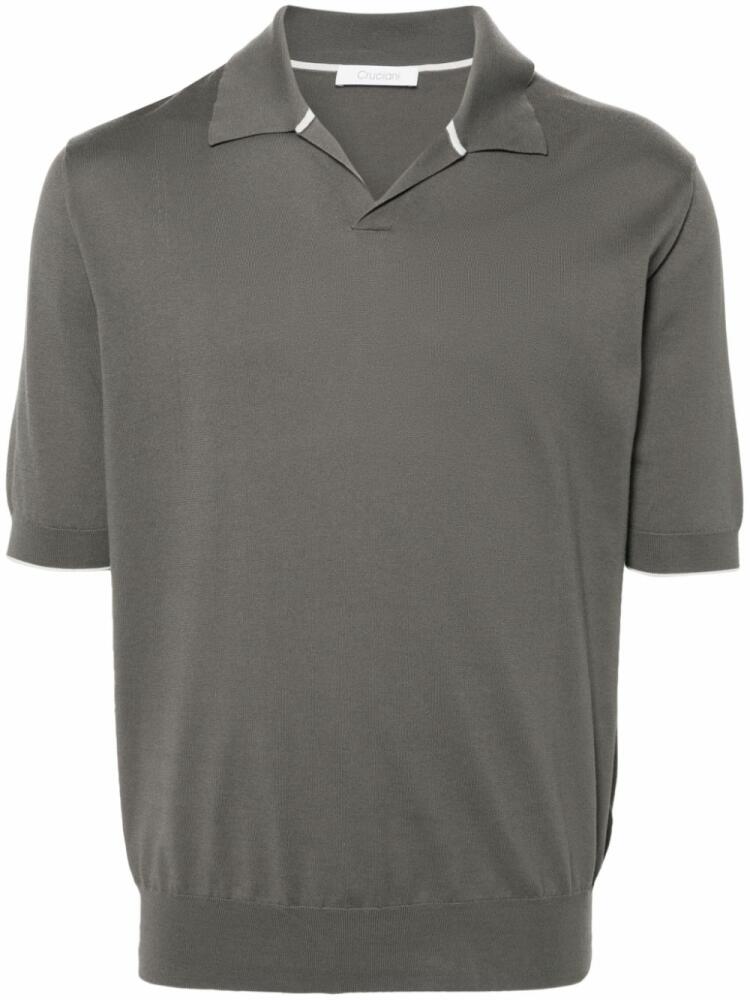 Cruciani fine-ribbed polo shirt - Grey Cover