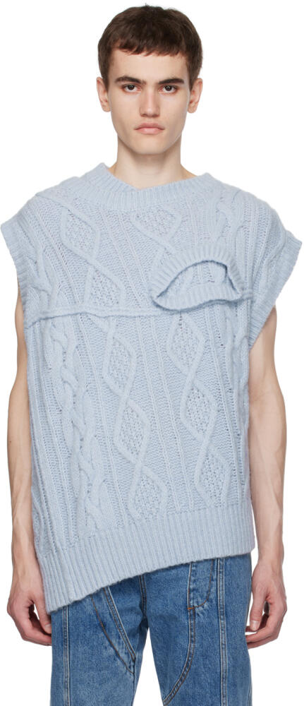 Feng Chen Wang Blue Layered Vest Cover