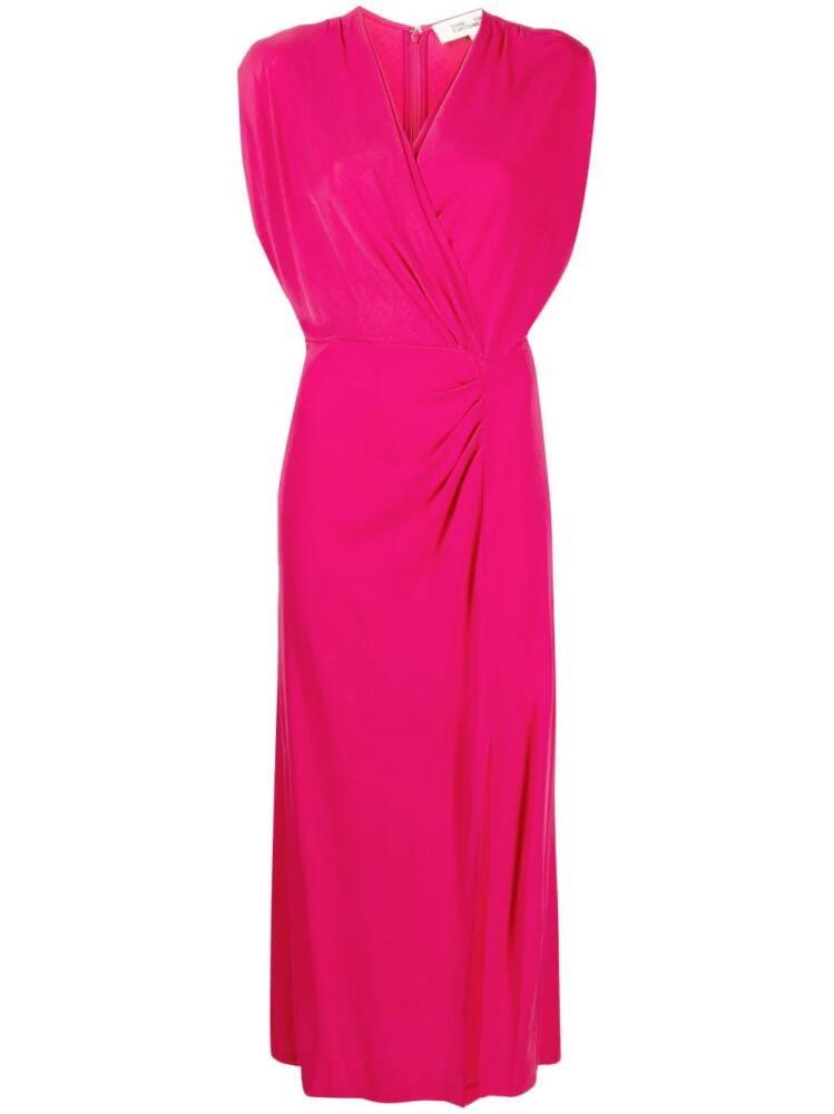 DVF Diane von Furstenberg V-neck sleeveless midi dress - Pink Cover