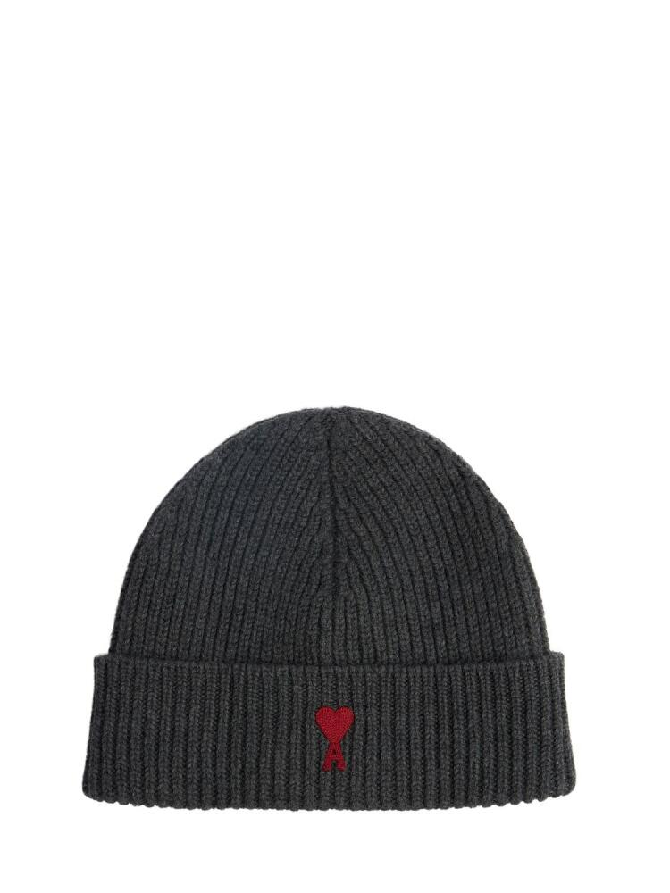 AMI PARIS Logo Wool Beanie Cover