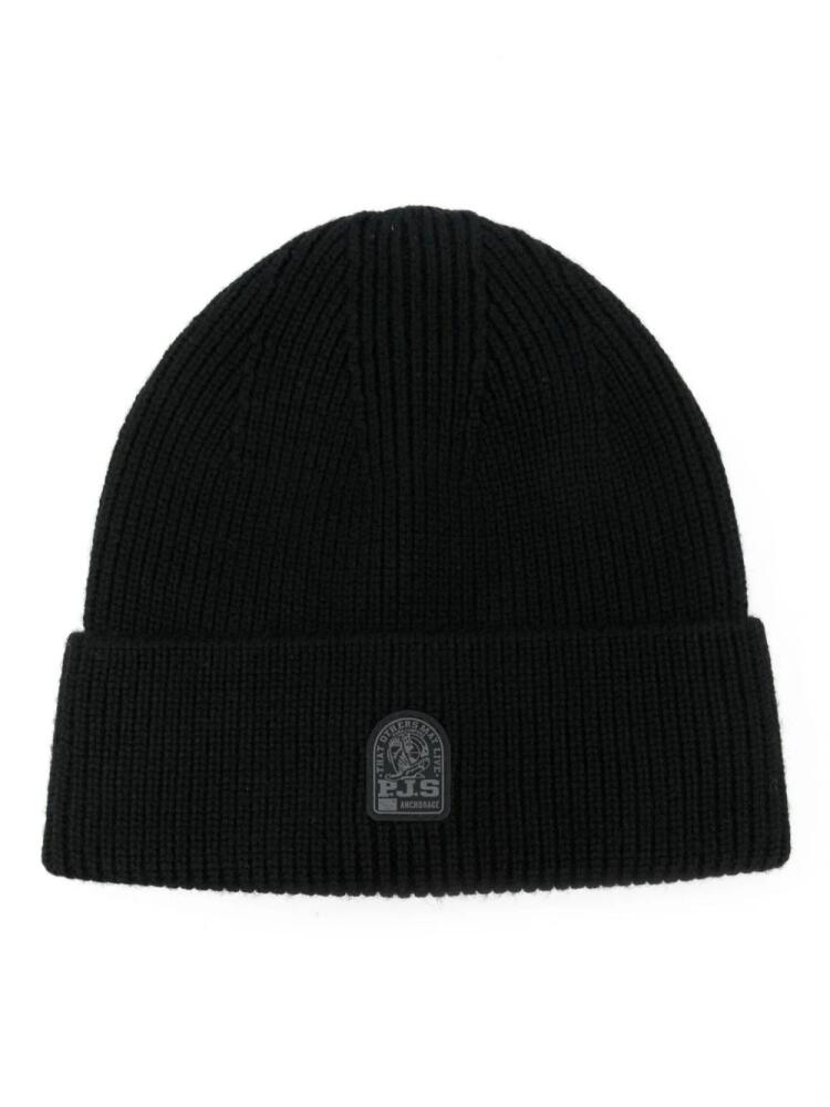 Parajumpers logo-patch beanie - Black Cover