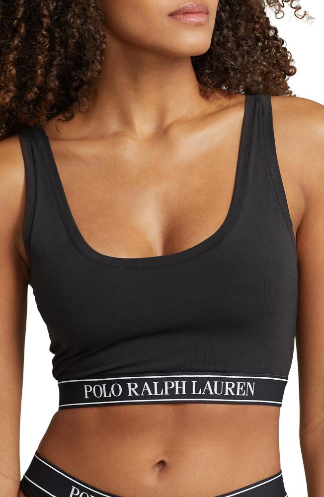 Polo Ralph Lauren Ribbed Built-Up Bralette in Onyx Cover