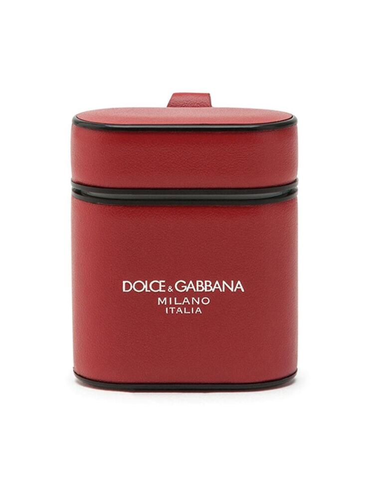 Dolce & Gabbana logo-print AirPods case - Red Cover