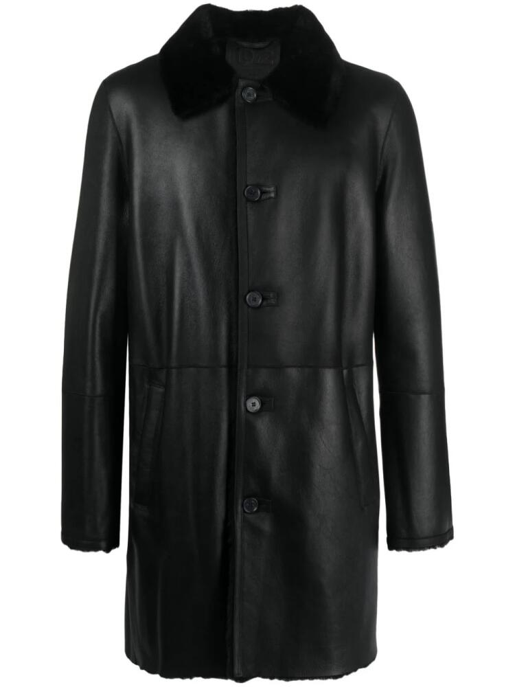 Desa 1972 single-breasted reversible shearling coat - Black Cover