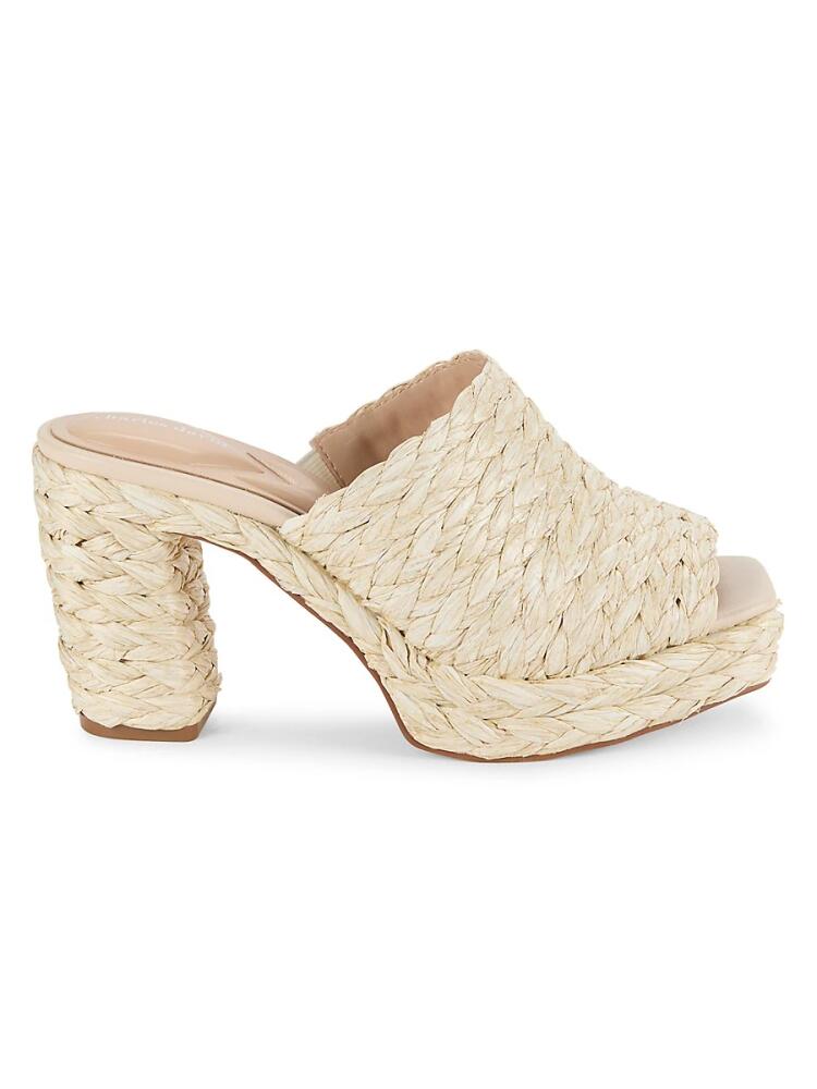 Charles David Women's Prisca Woven Platform Sandals - Natural Cover