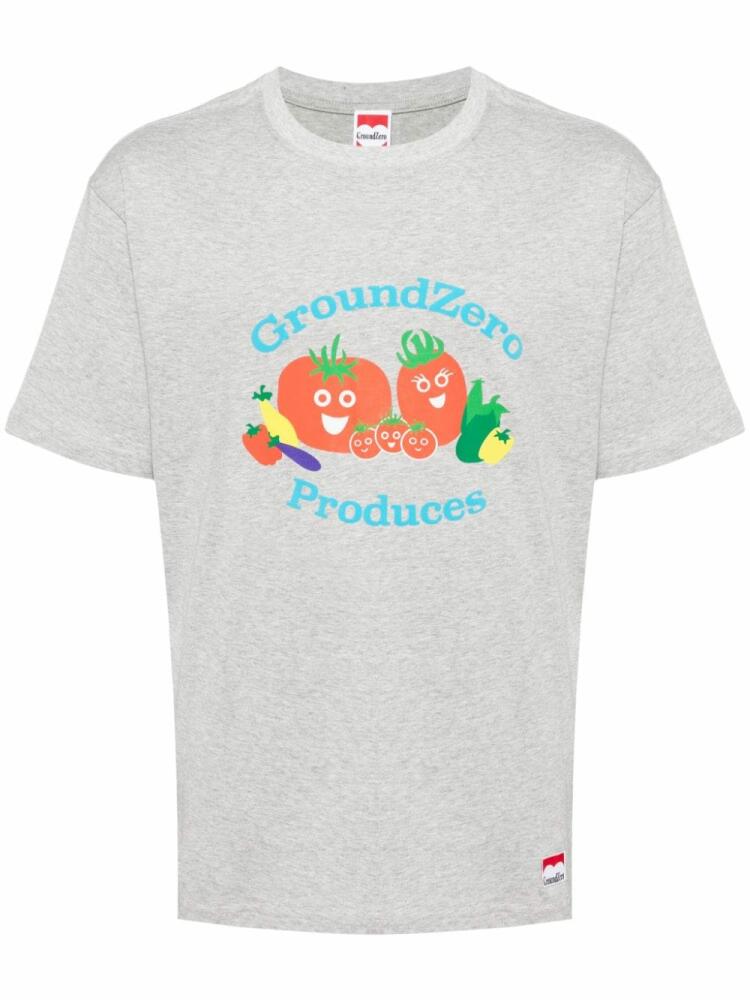 Ground Zero graphic-print cotton T-shirt - Grey Cover