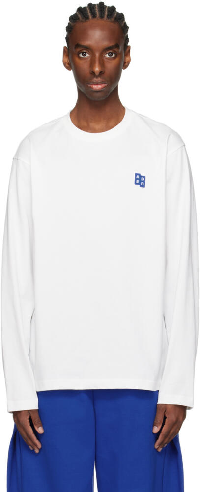 ADER error White Significant Patch Long Sleeve T-Shirt Cover