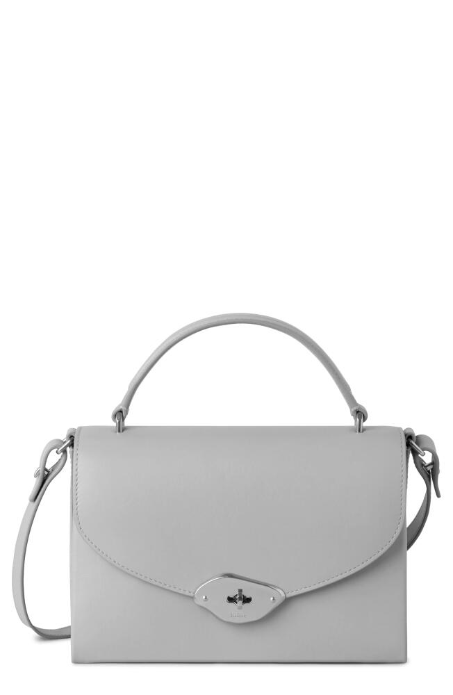 Mulberry Lana High Gloss Leather Top Handle Bag in Pale Grey Cover