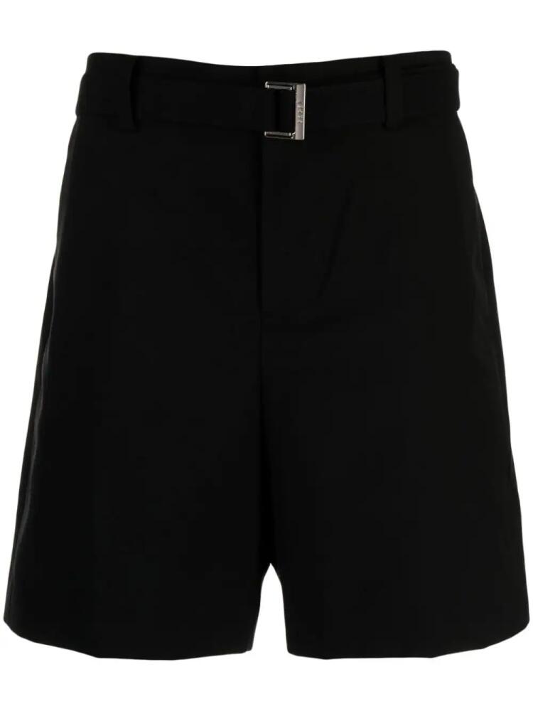 sacai belted mid-rise bermuda shorts - Black Cover