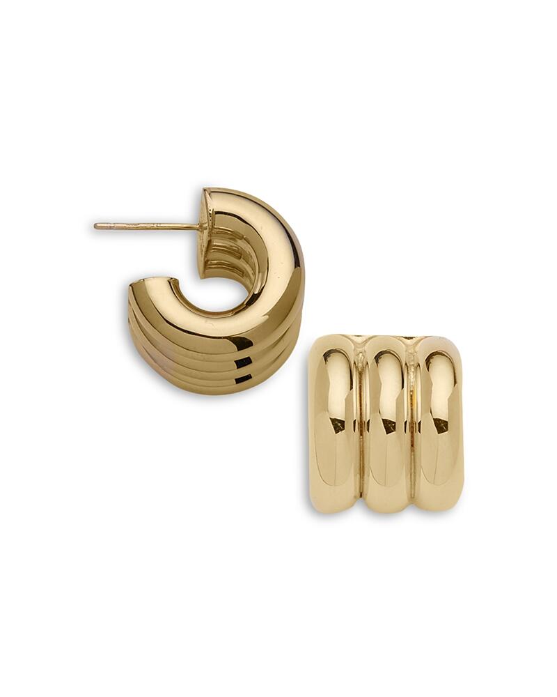 Jennifer Zeuner Kyle Triple Huggie Hoop Earrings Cover