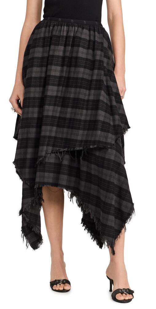 R13 Handkercheif Skirt Overdyed Black Plaid Cover