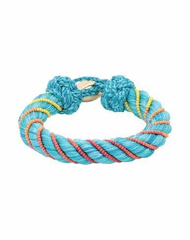 Aurélie Bidermann Woman Bracelet Turquoise Textile fibers, Metal Cover