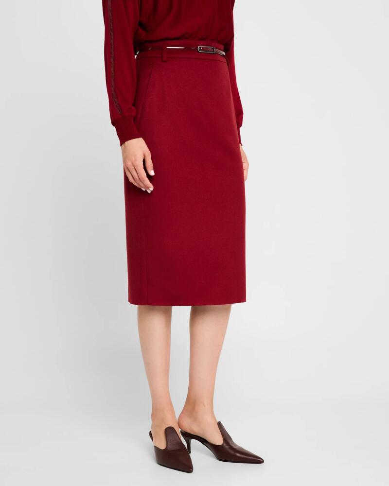 Max Mara Studio Ginseng Belted Midi Pencil Skirt Cover