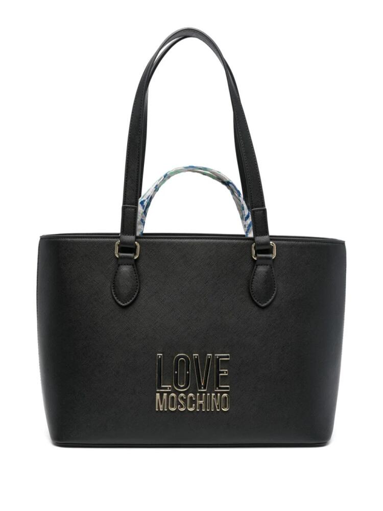 Love Moschino logo-lettering shoulder bag - Black Cover