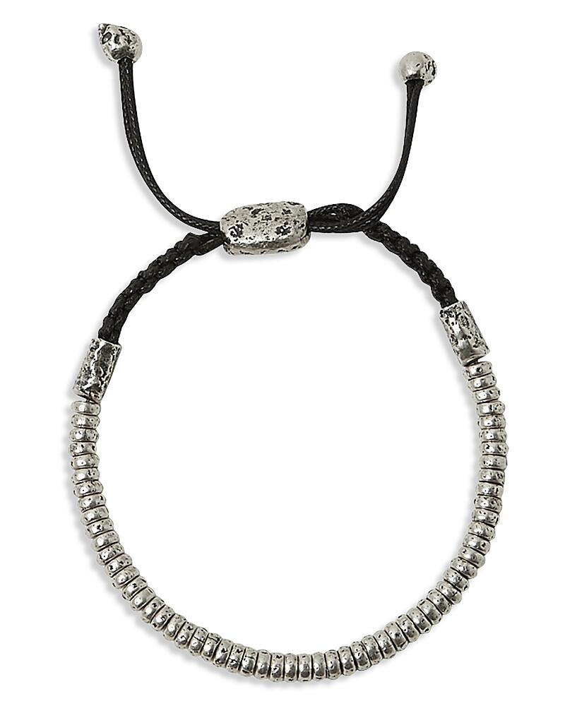 John Varvatos Collection Men's Men's Sterling Silver Simit Silver Beaded Bolo Bracelet Cover