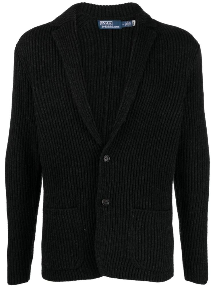 Polo Ralph Lauren notched-lapels ribbed cardigan - Black Cover