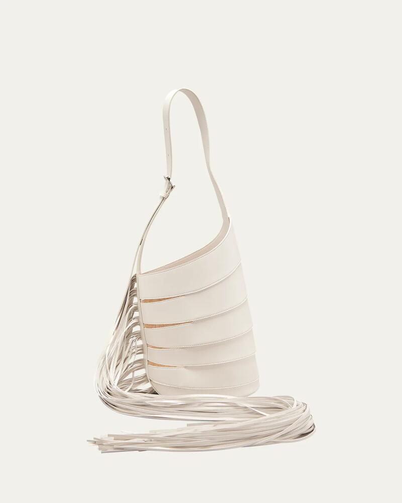 ALAIA Babel Medium Fringe Cutout Bucket Bag Cover