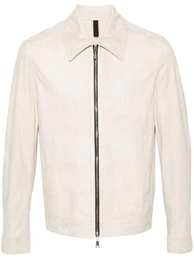 Tagliatore suede zipped jacket - Neutrals Cover