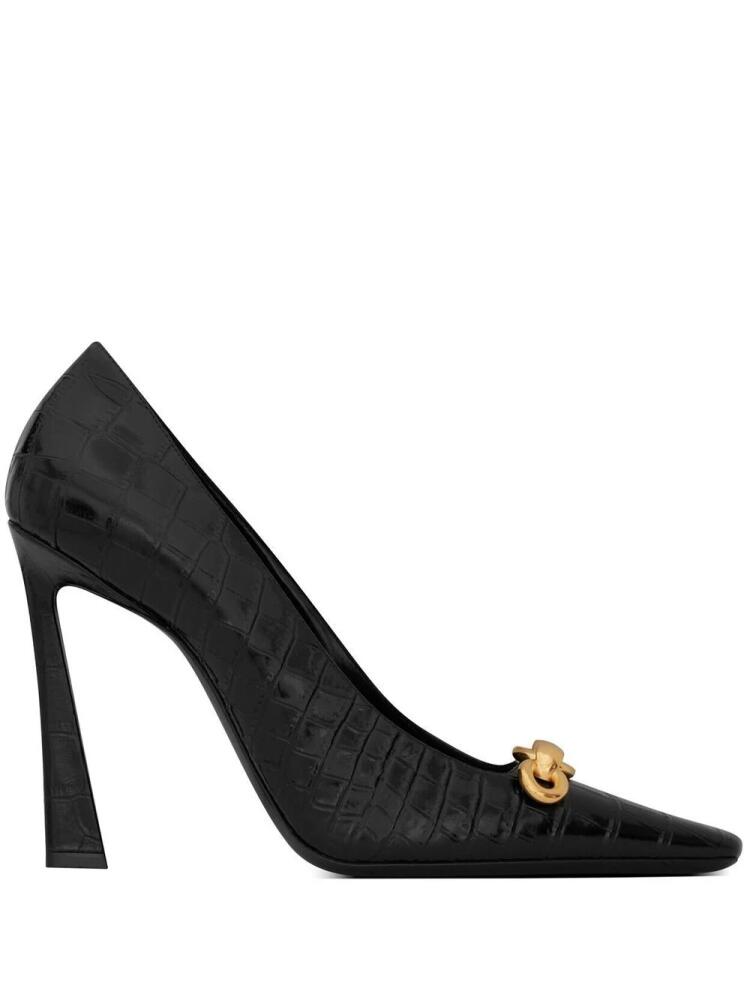 Saint Laurent Silvana 110mm chain-detail pumps - Black Cover