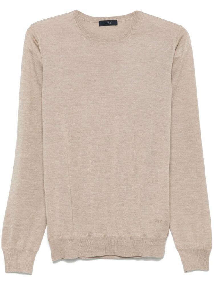 Fay fine-knit sweater - Neutrals Cover