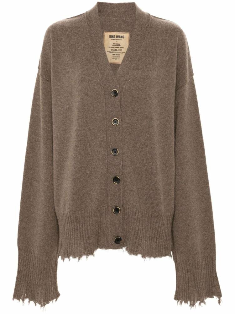 Uma Wang distressed cardigan - Brown Cover