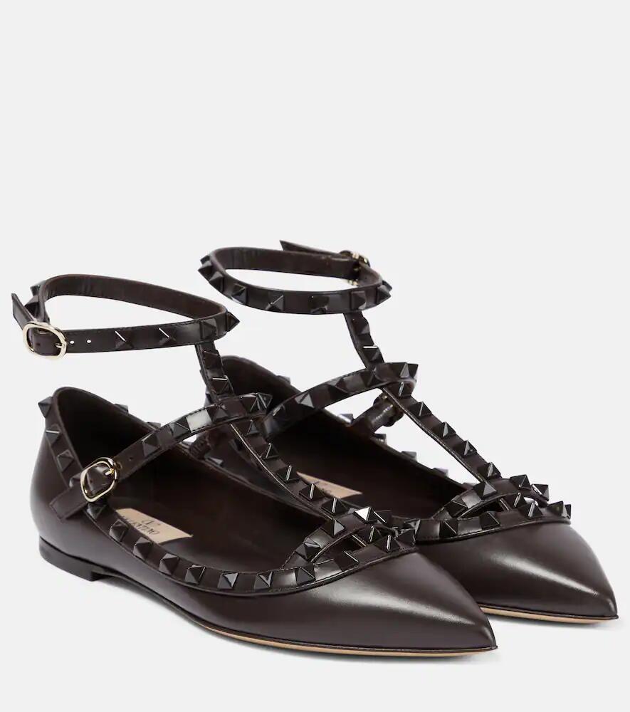 Valentino Garavani Rockstud leather ballet flats Cover