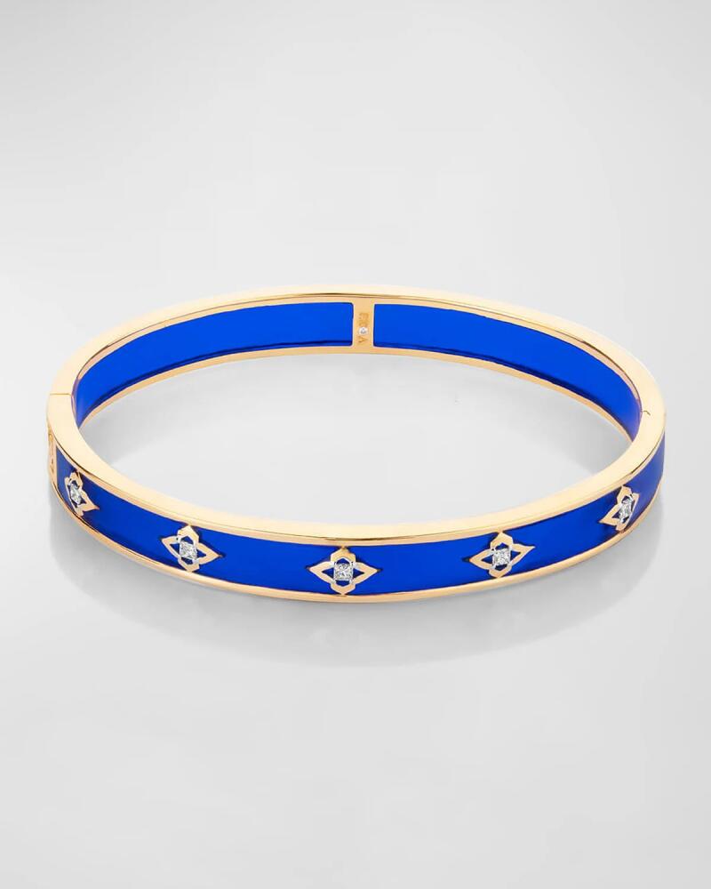 Farah Khan Atelier 18K Yellow Gold Aruba Blue Mykonos Adventurous Bangle, 45mm x 55mm Cover