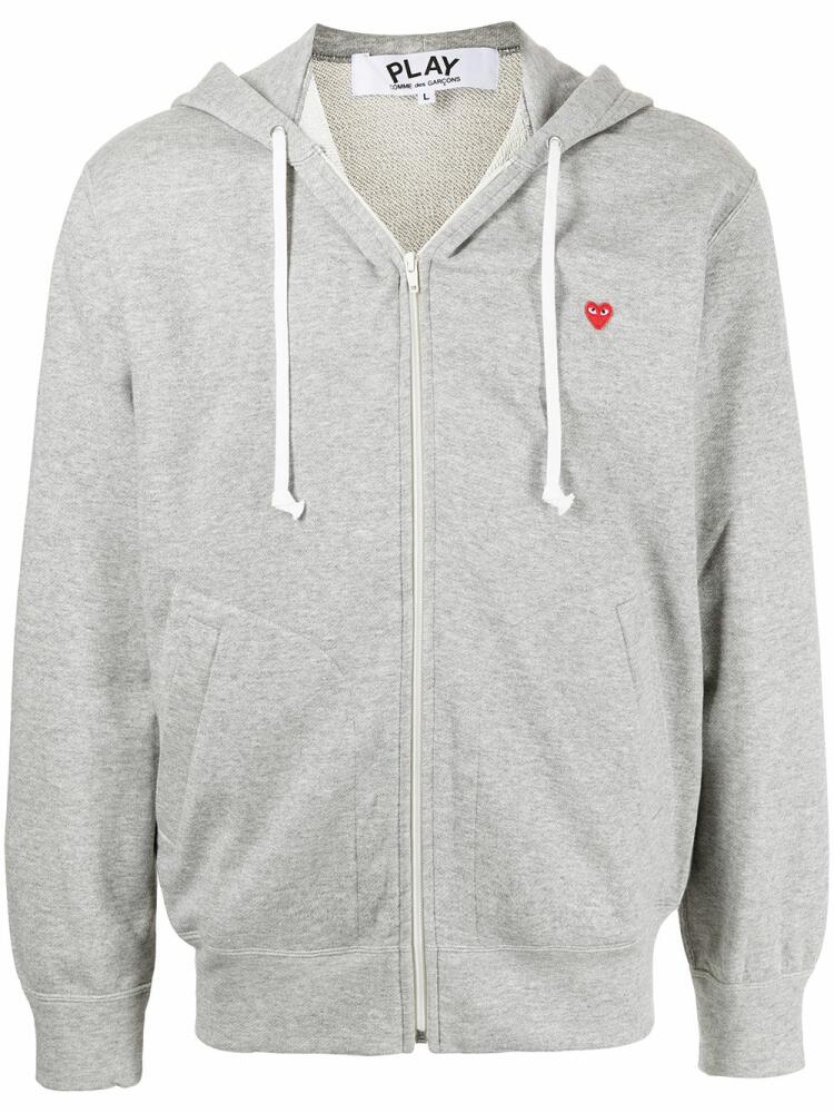 Comme Des Garçons Play heart patch zip-up hoodie - Grey Cover