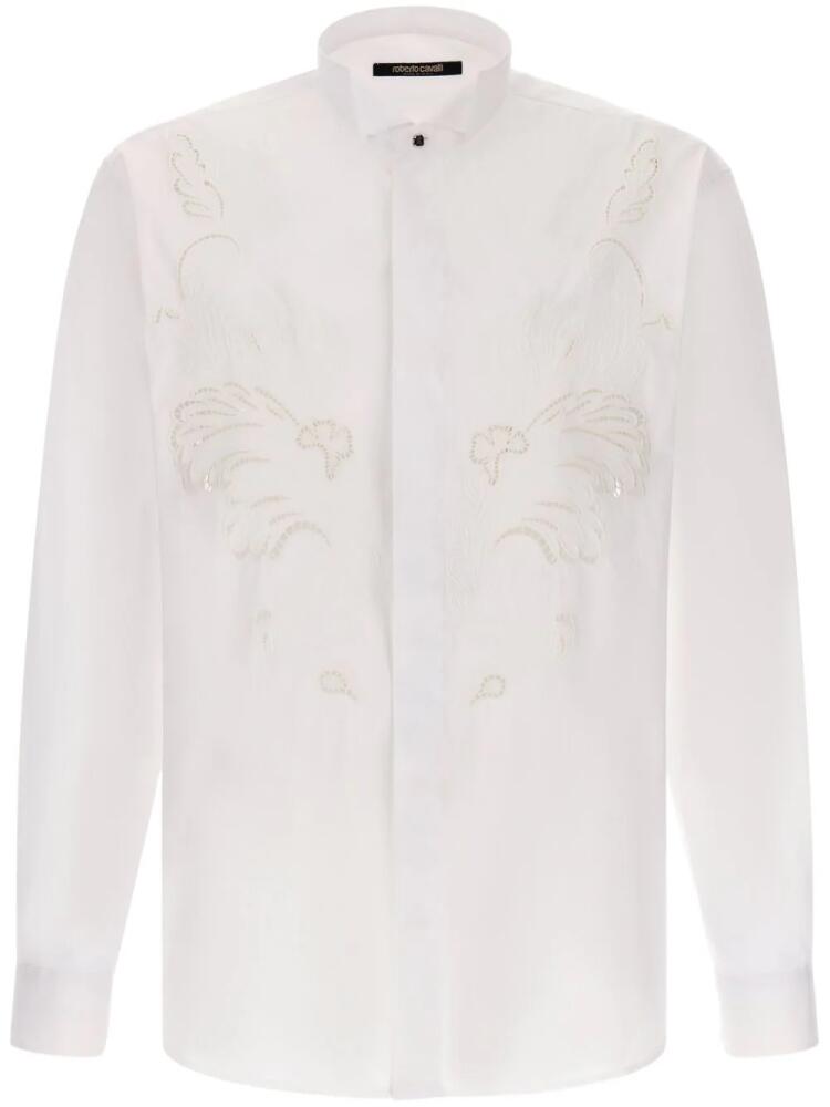 Roberto Cavalli broderie anglaise detail shirt - White Cover