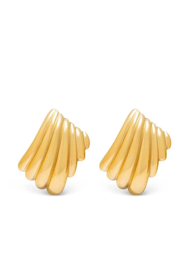 Nialaya Jewelry Geometric Wing post-back earrings - Gold Cover