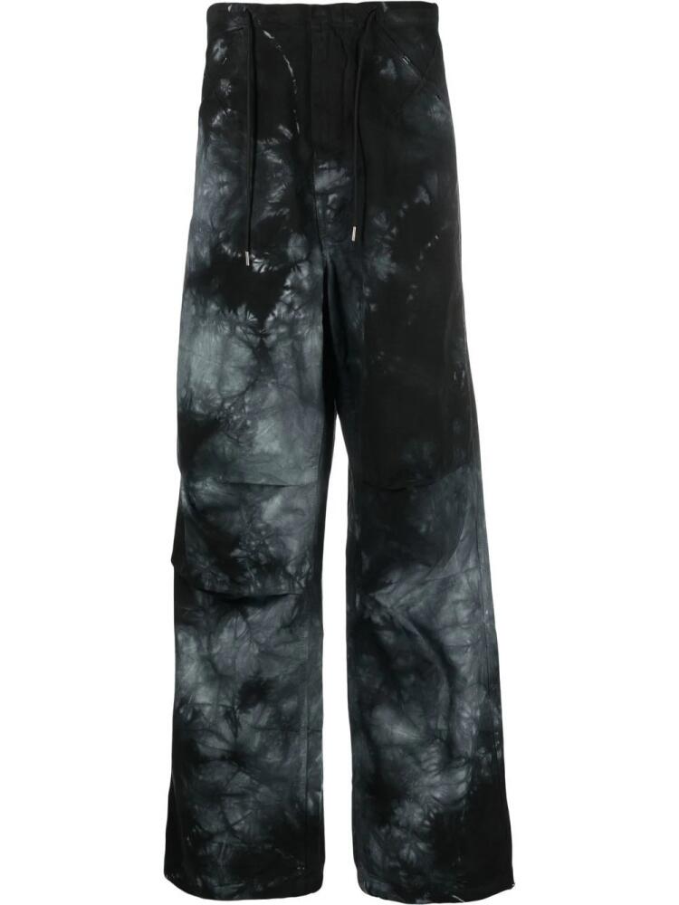 DARKPARK Daisy tie-dye wide leg trousers - Black Cover