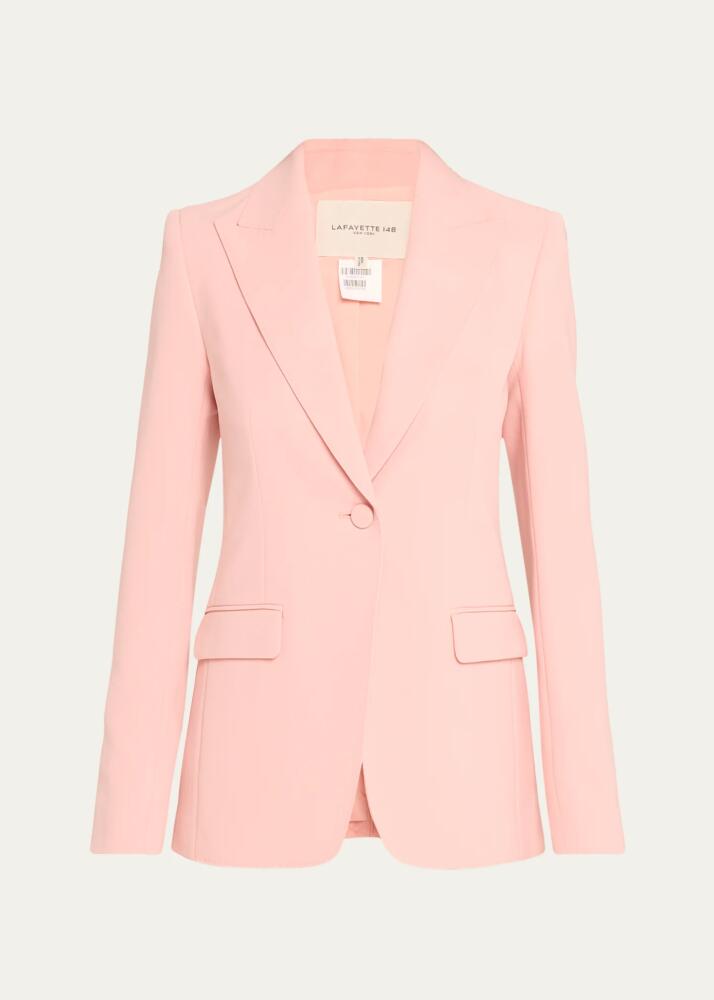 Lafayette 148 New York Single-Button Finesse Crepe Blazer Cover