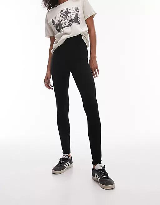 Topshop high waisted legging in black Cover