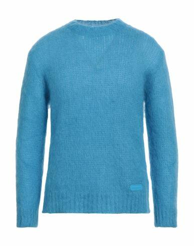 Dsquared2 Man Sweater Azure Mohair wool, Polyamide, Wool Cover