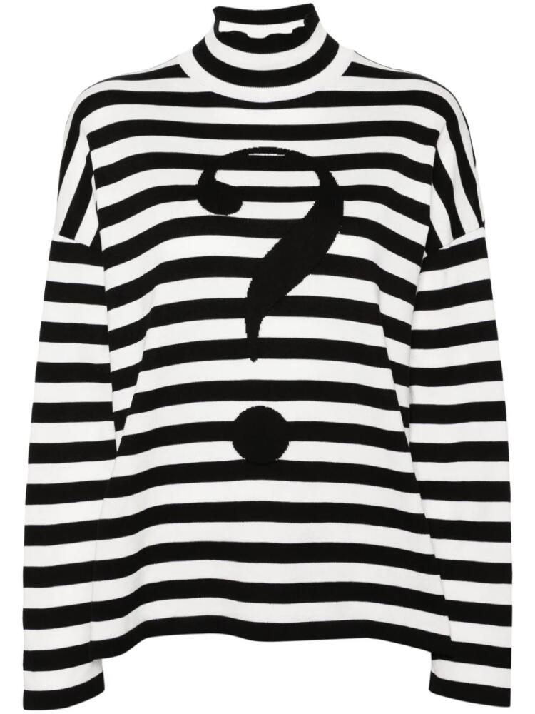 Moschino striped mock-neck jumper - Black Cover