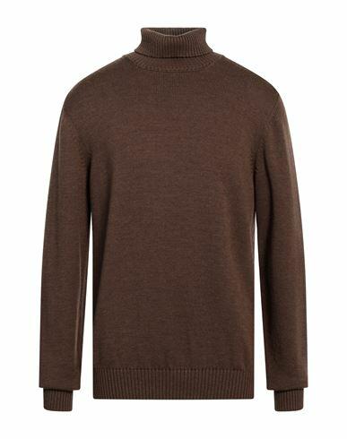 Luigi Borrelli Napoli Man Turtleneck Light brown Merino Wool Cover